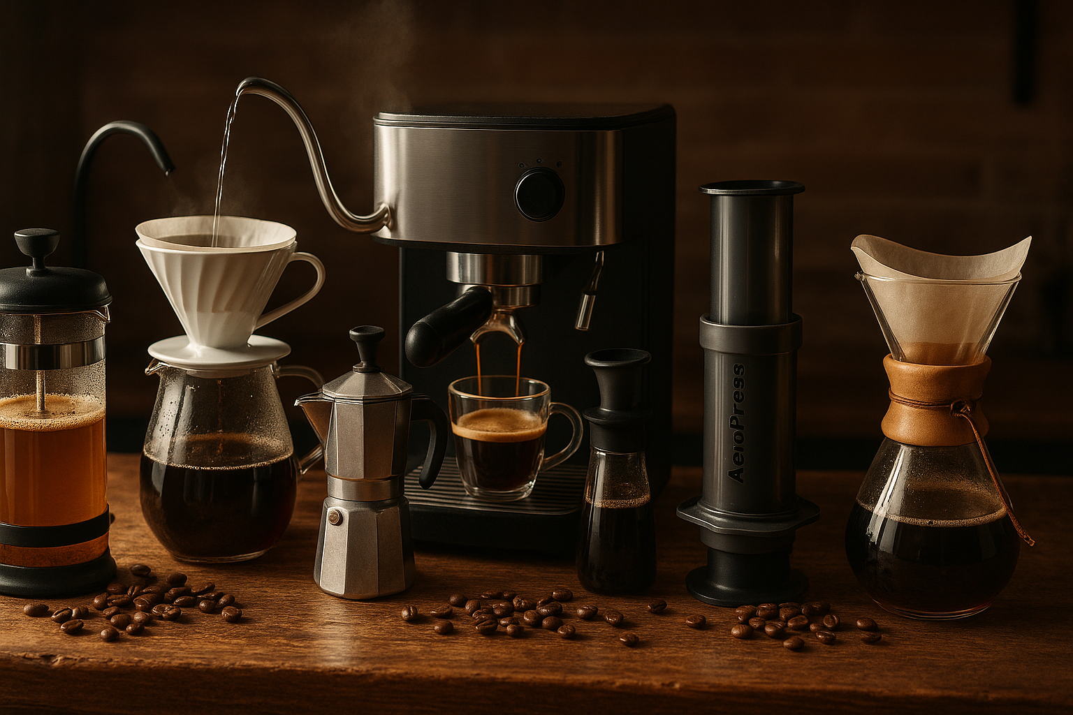 What are the different brewing methods for coffee?
