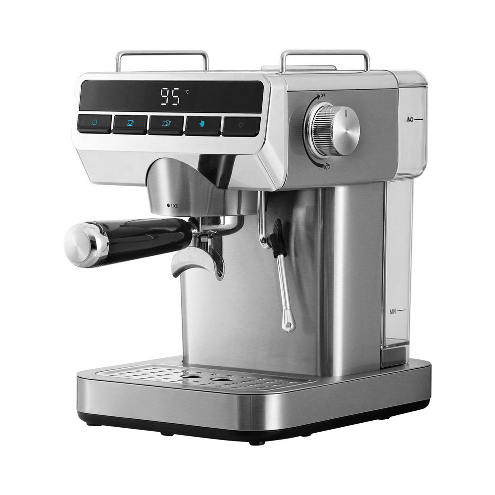 Devanti 20 Bar Coffee Machine Espresso Maker with easy-to-use controls, powerful pressure pump, and elegant stainless steel design.